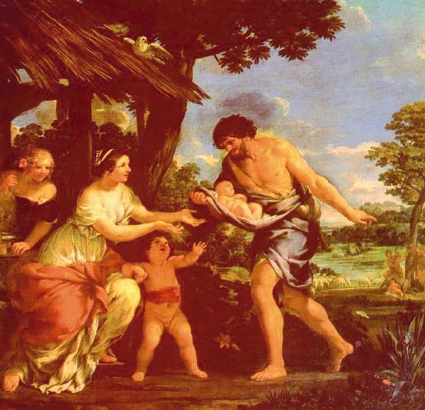 Pietro da Cortona Romulas and Remus Brought Back by Faustulus France oil painting art